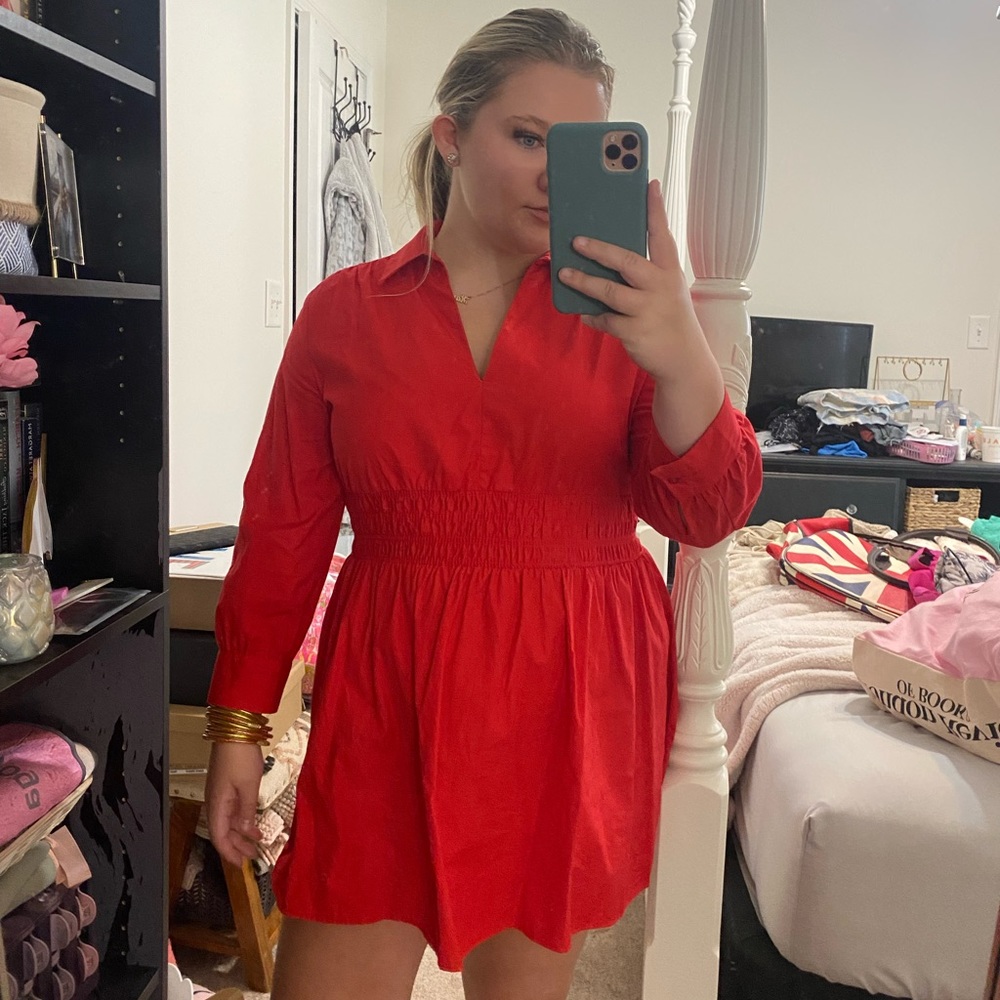 Zara red dress